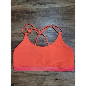 UNDER ARMOUR Sports Bra Hott Pink Size XL Criss Cross Racer Back